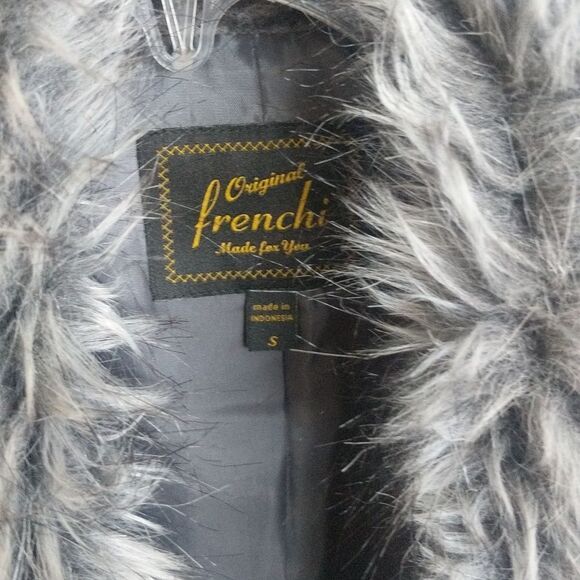 Original Frenchi Leopard Faux Fur Trim Coat - Picture 4 of 13